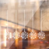 白い_束の5枚の窓がくっついている雪片球 ウィンドウサイン (シート2)