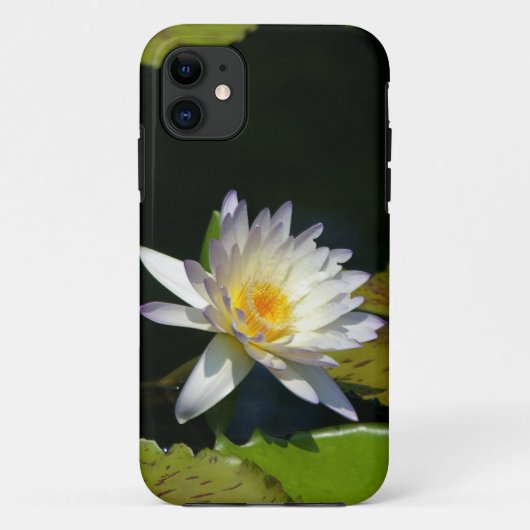 白い《植物》スイレンの電話ケース Case-Mate iPhoneケース (裏面)