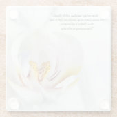 白い"虹"の蘭 ガラスコースター (裏面)