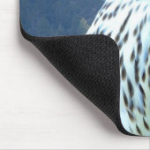 白い《鳥》ハヤブサ マウスパッド (コーナー)