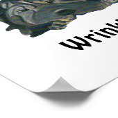 白い"Rockin'私のシワ黒シャーペポスター ポスター (角)