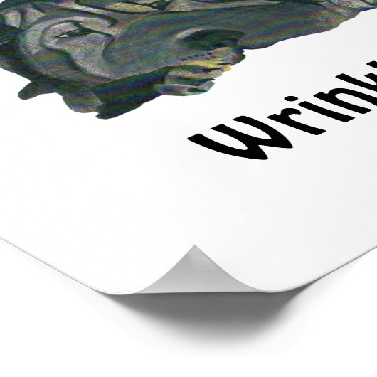 白い"Rockin'私のシワ黒シャーペポスター ポスター (角)