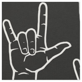 白いASL I愛パターン（の模様が）あるな生地 ファブリック