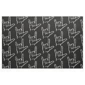 白いASL I愛パターン（の模様が）あるな生地 ファブリック (ファットクウォーター)