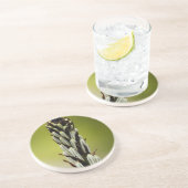 白いasphodel (Asphodelusのalbus) コースター (側面)