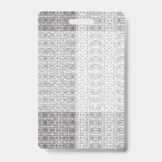 白いbにライトグレーの繰り返しV型パターン バッジ (正面)