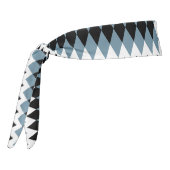 白いbの市松模様に白い模様 タイヘッドバンド (回転270)