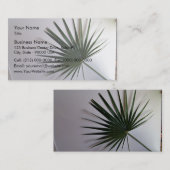 白いBaに対するファンのシュロの葉の美しい打撃 名刺 (正面/裏面)