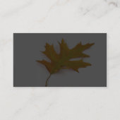 白いBacの着色された北の赤いカシの葉を選抜して下さい 名刺 (裏面)