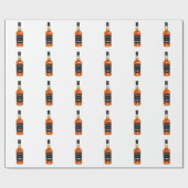 白いBackgrounで隔離されるウイスキーボトルのスケッチ ラッピングペーパー (フラット)