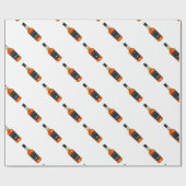 白いBackgrounで隔離されるウイスキーボトルのスケッチ ラッピングペーパー (フラット)