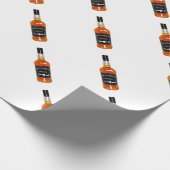 白いBackgrounで隔離されるウイスキーボトルのスケッチ ラッピングペーパー (角)