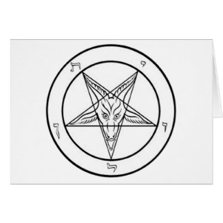 白いbaphometのpentグラフィック