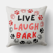 白いBGから生きている笑いの樹皮 クッション (裏面)