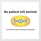 白いBG離れ付きNo Persistent Behind Behind Window Sticker ウィンドウサイン (シート)