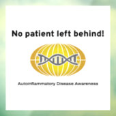 白いBG離れ付きNo Persistent Behind Behind Window Sticker ウィンドウサイン (シート3)