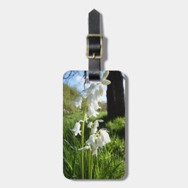 白いBluebellsの荷物のラベル ラゲッジタグ