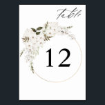 白いBohoフローラテーブル番号 テーブルナンバー<br><div class="desc">ホワイトボー結婚ホパーティーテーブル番号カードでフローラテーブルをドレスアップ。</div>