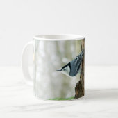 白いBreastedの精神病院のマグ コーヒーマグカップ (正面左)