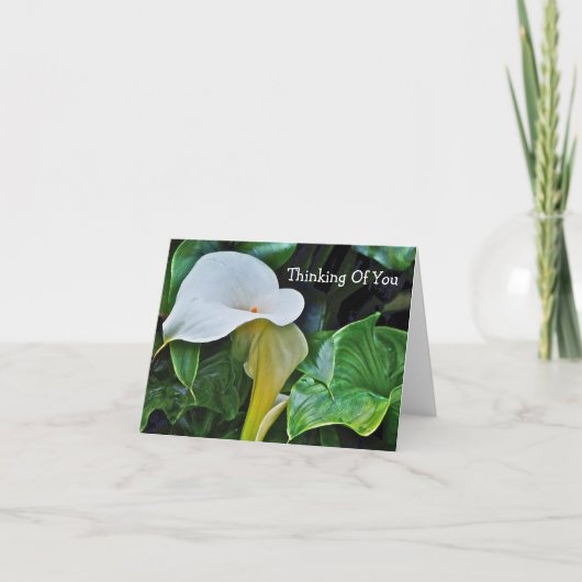 白いCALLA LILY, "考えs OF YOU" (カスタマイズ) カード (正面)
