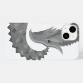白いCase-Mate iPhoneケースのグレー ハート ドラゴン Case-Mate iPhoneケース (裏面 (横))