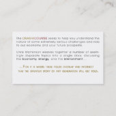 白いCCの広告宣伝カード(一般的な) 名刺 (裏面)