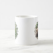 白いCheekedのCapuchin猿のコーヒー・マグ コーヒーマグカップ (中央)