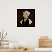 白いcoifに入った女性by Holbein Canvas Print ポスター (キッチン)