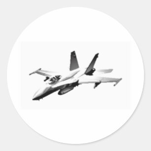 白いF/A-18スズメバチの戦闘機 ラウンドシール