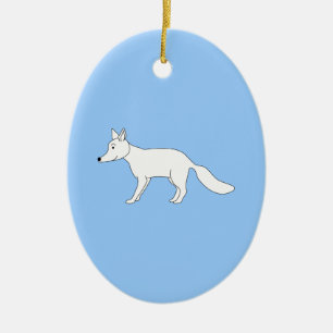 白いFox. セラミックオーナメント