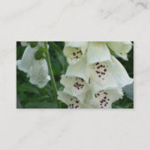 白いFoxgloveによっては名刺が開花します 名刺 (裏面)