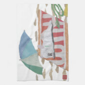 白いFrenchieのフレンチ・ブルドッグ、ポップ・アートのな犬の芸術 キッチンタオル (縦)