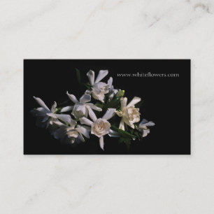 白いGardeniasの花の名刺 名刺