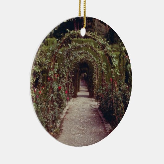 白いGeneralifeのアルハンブラ、グラナダ、スペインのflo セラミックオーナメント (右)