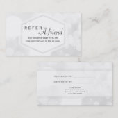白いGlamor Lightsサロンは友人カードを参照 紹介カード (正面/裏面)