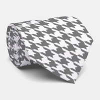 白いGray Pied de Poule Houndstooth