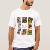 白いGSDパパフォトコラージュ Tシャツ (正面)