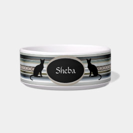 白いHAMbWGにカスタマイズ可能なキャットフードボウル ボウル