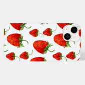 白いiPhoneケースのイチゴ Case-Mate iPhoneケース (裏面 (横))