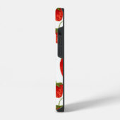 白いiPhoneケースのイチゴ iPhoneケース (左側面)