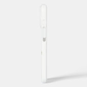 白いiPhone / iPadケースのゴールデンホワイトのボタン Case-Mate iPhoneケース (裏面 / 左)