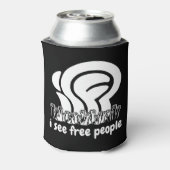 白いisfp自由な人々が拳を上げるのを見る 缶クーラー (缶裏面)