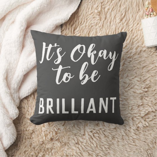 白いItはダークグレーの鮮やかな引用文にOk クッション (ブランケット)