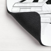 白いKIS Levin AE86 マウスパッド (コーナー)