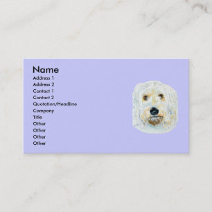 白いlabradoodleのMaggieの名刺 名刺