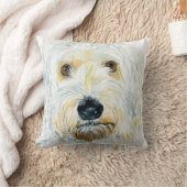 白いLabradoodle クッション (ブランケット)