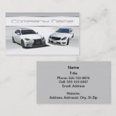 白いLexusおよび白いベンツの名刺 名刺 (正面/裏面)