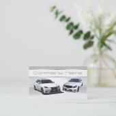 白いLexusおよび白いベンツの名刺 名刺 (スタンド正面)