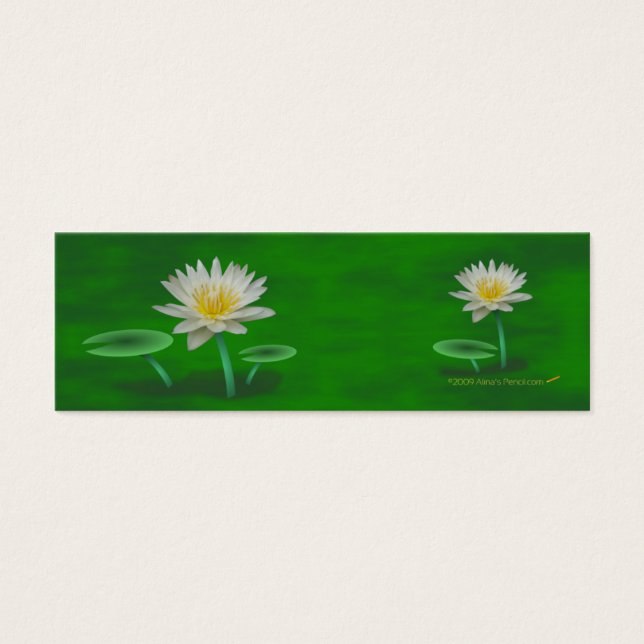 白いLilyミニブックマーク (正面)