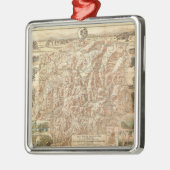 白いMountains (1937年)のヴィンテージの地図 メタルオーナメント (左)